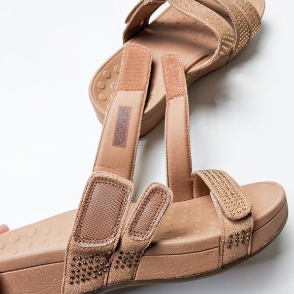 Vionic Shoes | Vionic Suede Platform Rhinestone Sandals Alexis | Poshmark